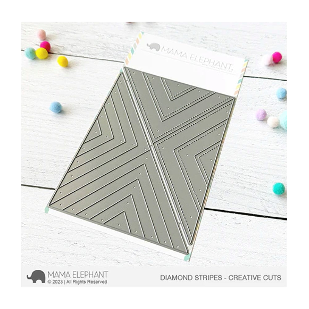 Mama Elephant Diamond Stripes Creative Cuts Steel Dies