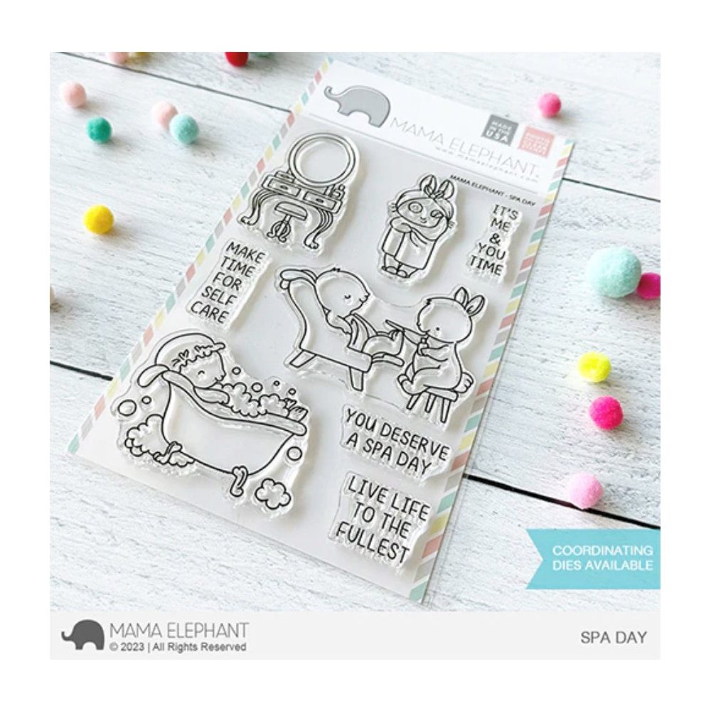 Mama Elephant Spa Day Clear Stamps