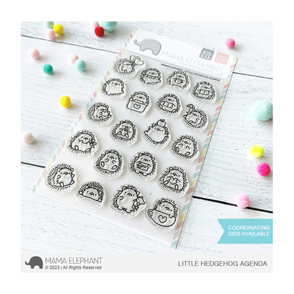 Mama Elephant Little Hedgehog Agenda Clear Stamps