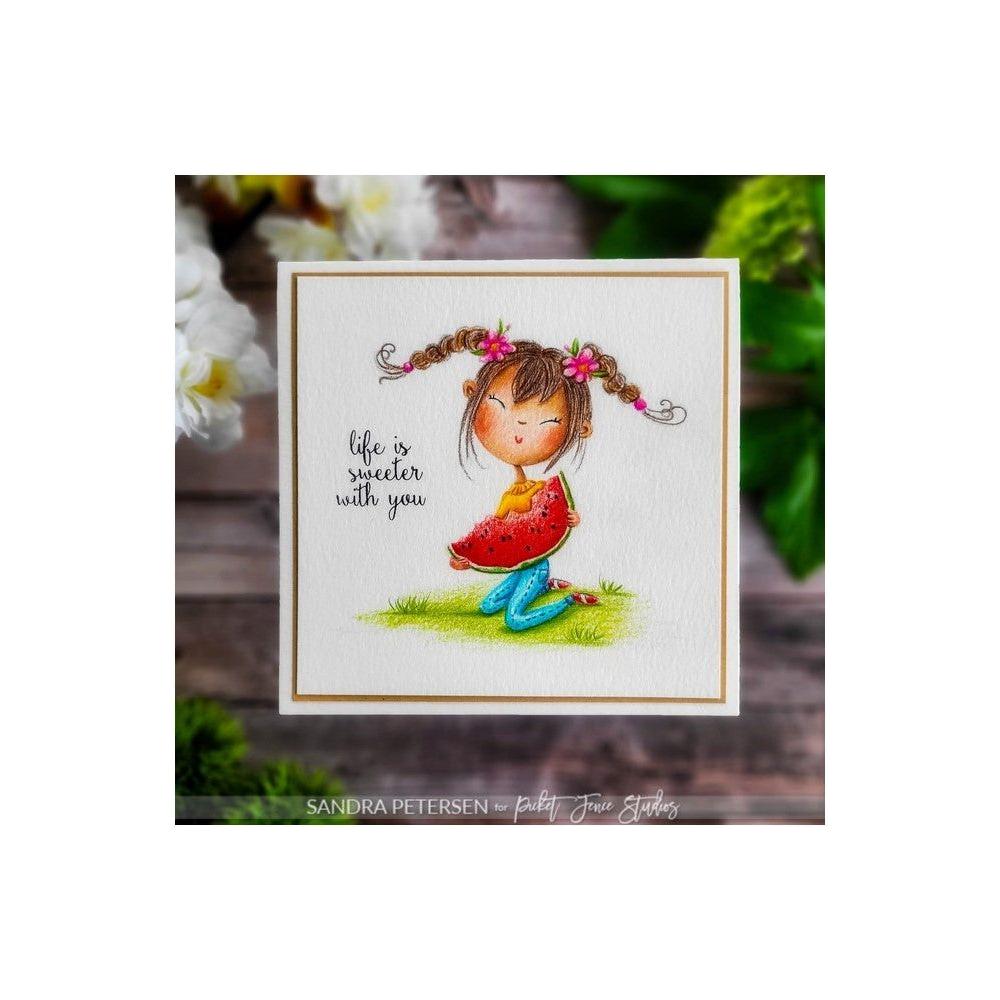 Picket Fence Studios Sweet Sweet Dear Clear Stamps d111 colored pencil