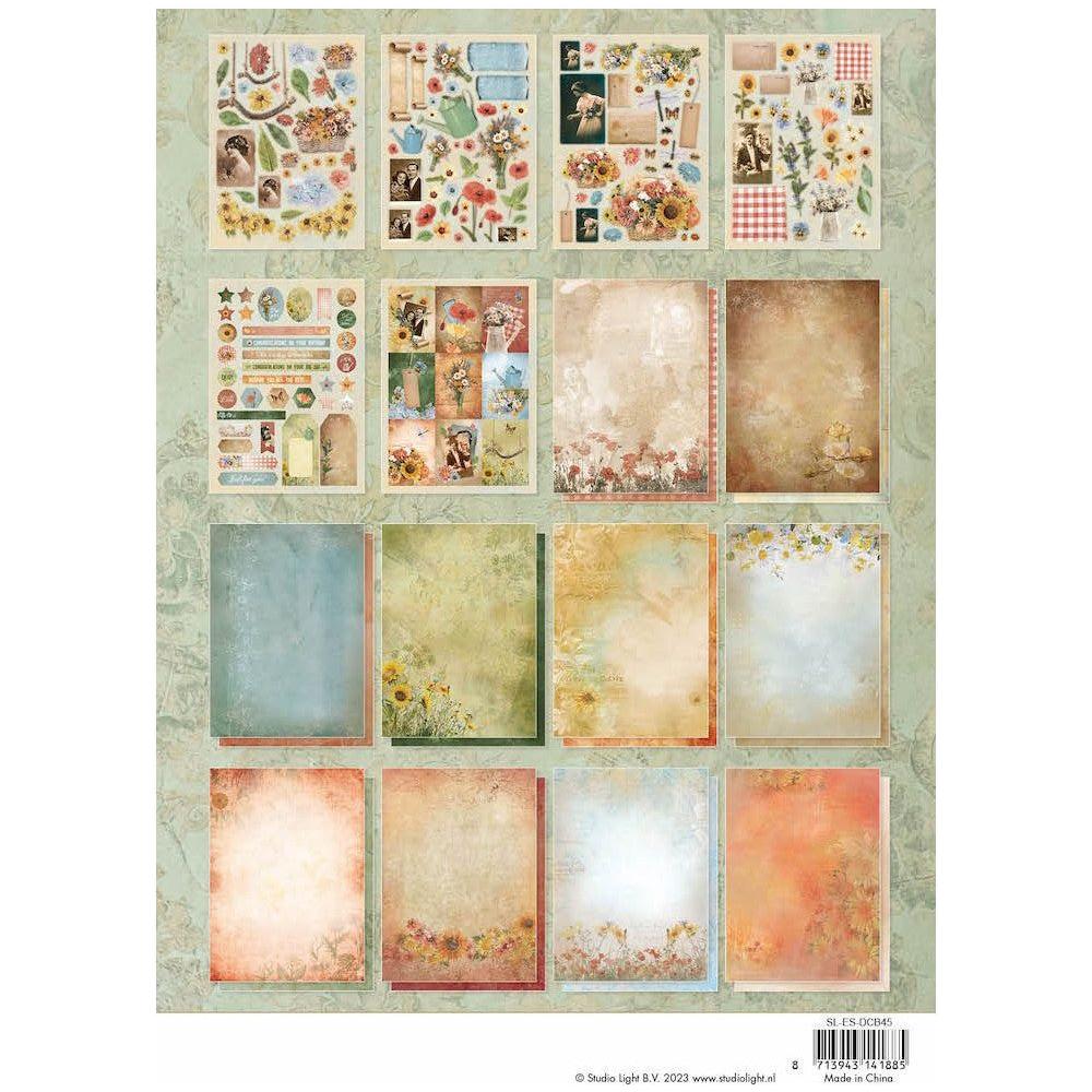 Studio Light Aged Wildflowers Essentials DIY Block slesdcb45 close page details