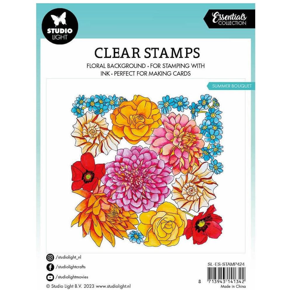 Studio Light Summer Bouquet Clear Stamp slesstamp424 blooms details