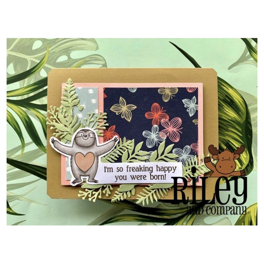 Riley And Company Cut Ups Fancy Ferns Dies RD560 sloth