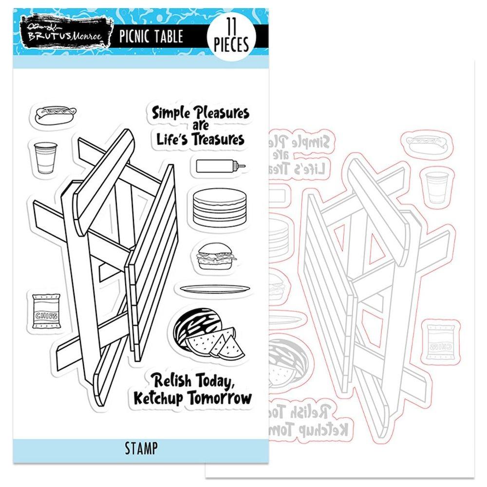 Brutus Monroe Picnic Table Stamp and Die Bundle bru3433