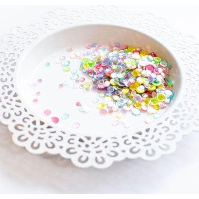 Pretty Pink Posh Rainbow Shimmer Confetti close detail