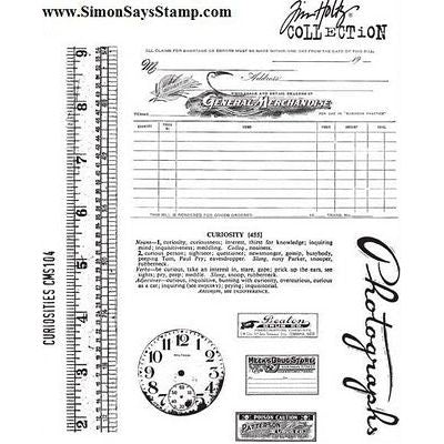 Simon Says Stamp! Tim Holtz Cling Rubber Stamps CURIOSITIES CMS104