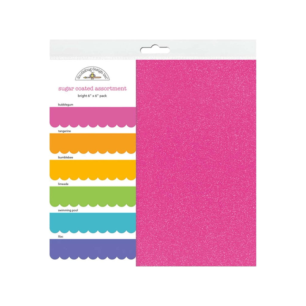 Doodlebug Bright Assortment 6x6 Inch Sugar Coated Cardstock 2080