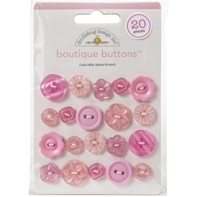 Doodlebug Cupcake Boutique Buttons Assortment 2470