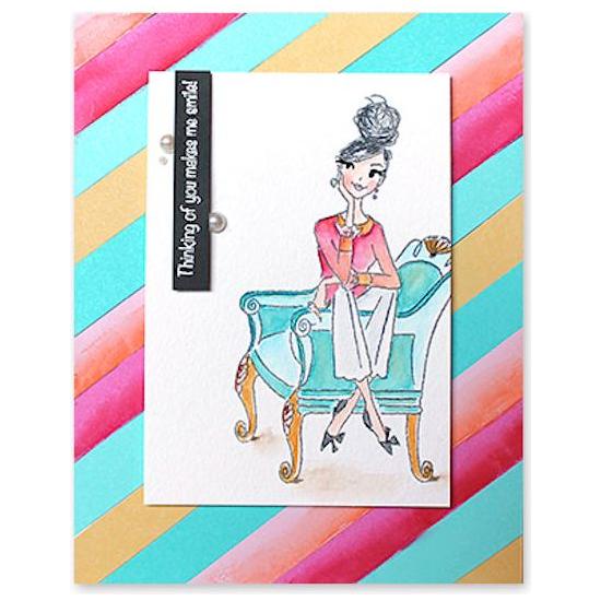 Penny Black Clear Stamps Thoughts of You 30-964 stripes