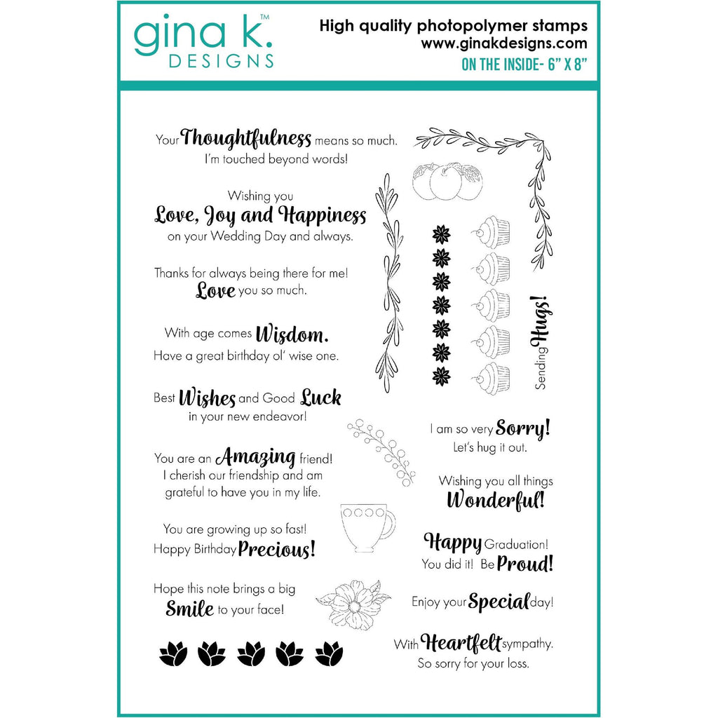 Gina K Designs On the Inside Clear Stamps dw15