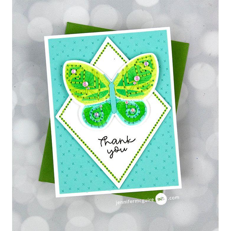 Waffle Flower Butterfly Shaker Die 421248 thank you | color-code:ALT01