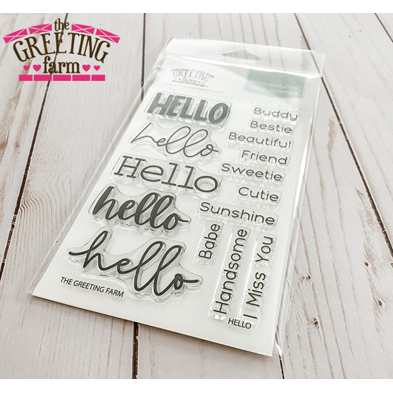 The Greeting Farm Hello Clear Stamps tgf660