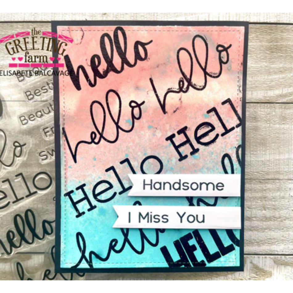 The Greeting Farm Hello Clear Stamps tgf660 Hello Handsome | color-code:ALT03