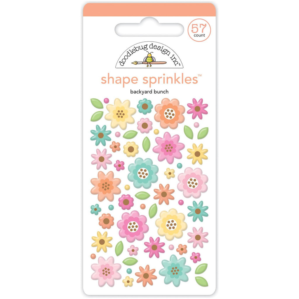 Doodlebug Backyard Bunch Sprinkles Enamel Shapes 7601