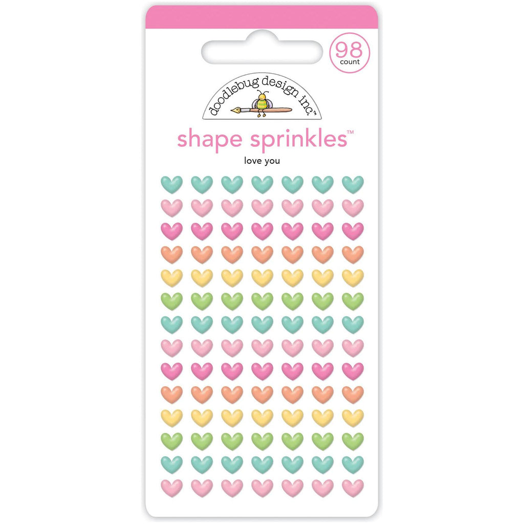 Doodlebug Love You Sprinkles Enamel Shapes 7602