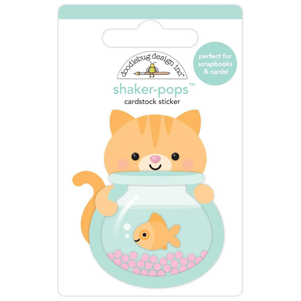 Doodlebug Curious Kitty Shaker Pop 3D Sticker 7606