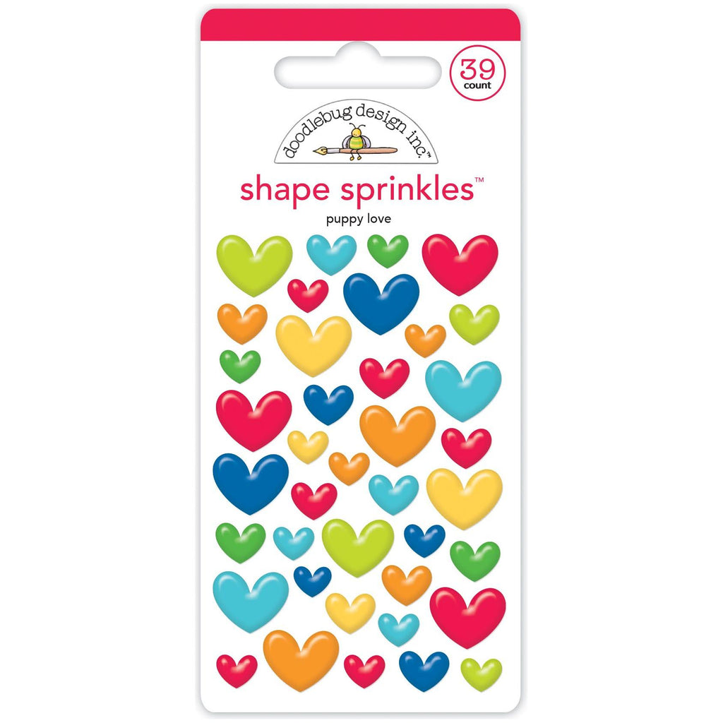 Doodlebug Puppy Love Sprinkles Enamel Shapes 7646