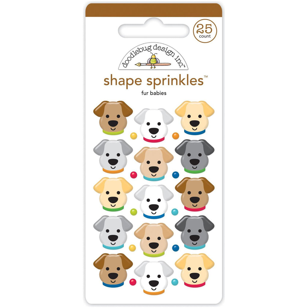 Doodlebug Fur Babies Sprinkles Enamel Shapes 7647