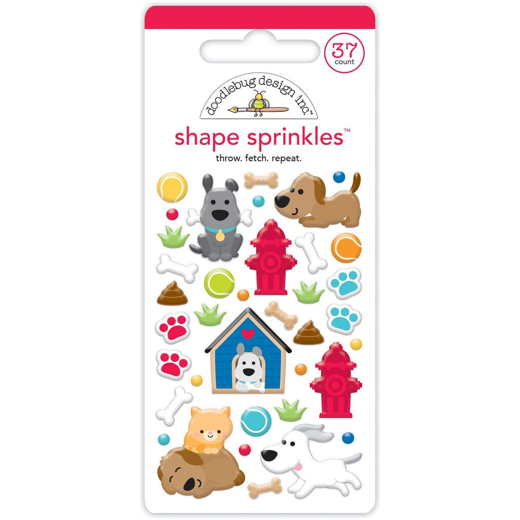 Doodlebug Throw Fetch Repeat Sprinkles Enamel Shapes 7649