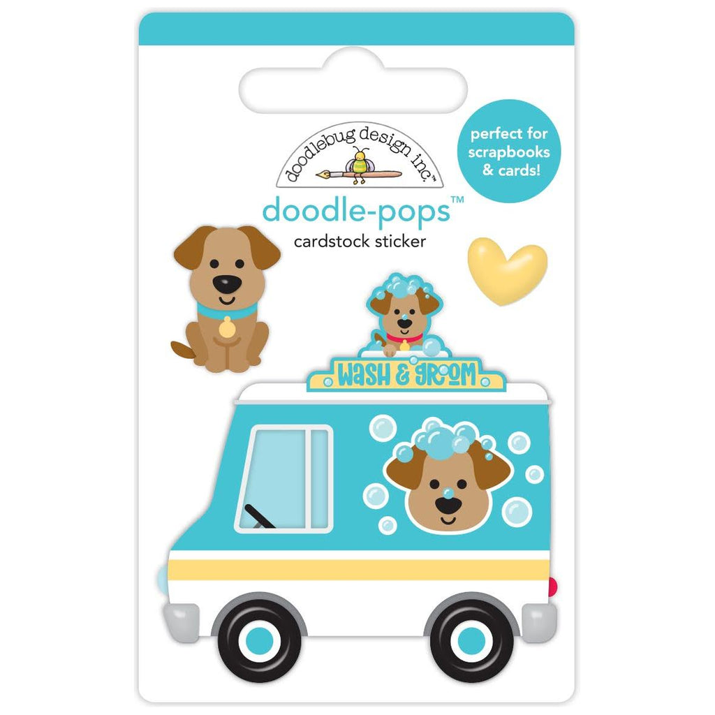 Doodlebug Wash Wagon Doodle Pop 3D Stickers 7656