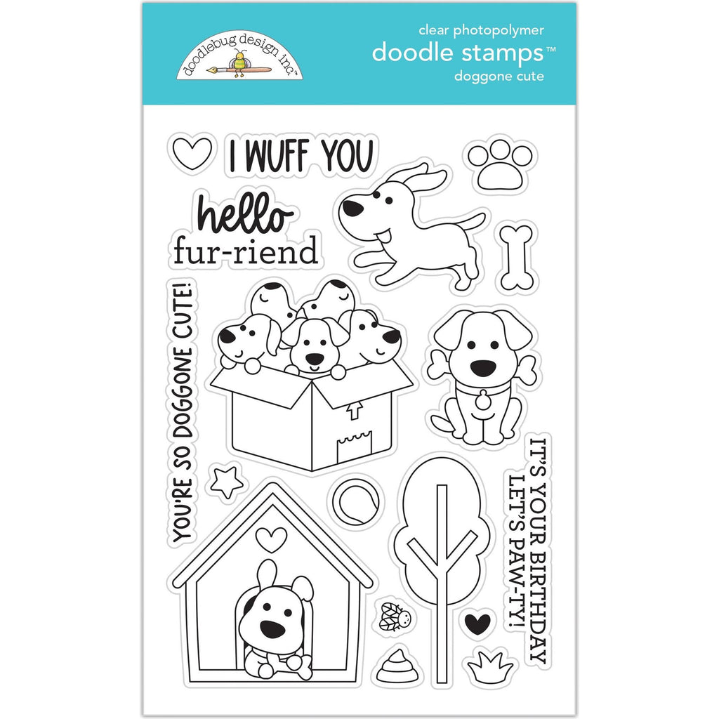 Doodlebug Doggone Cute Clear Stamps 7660