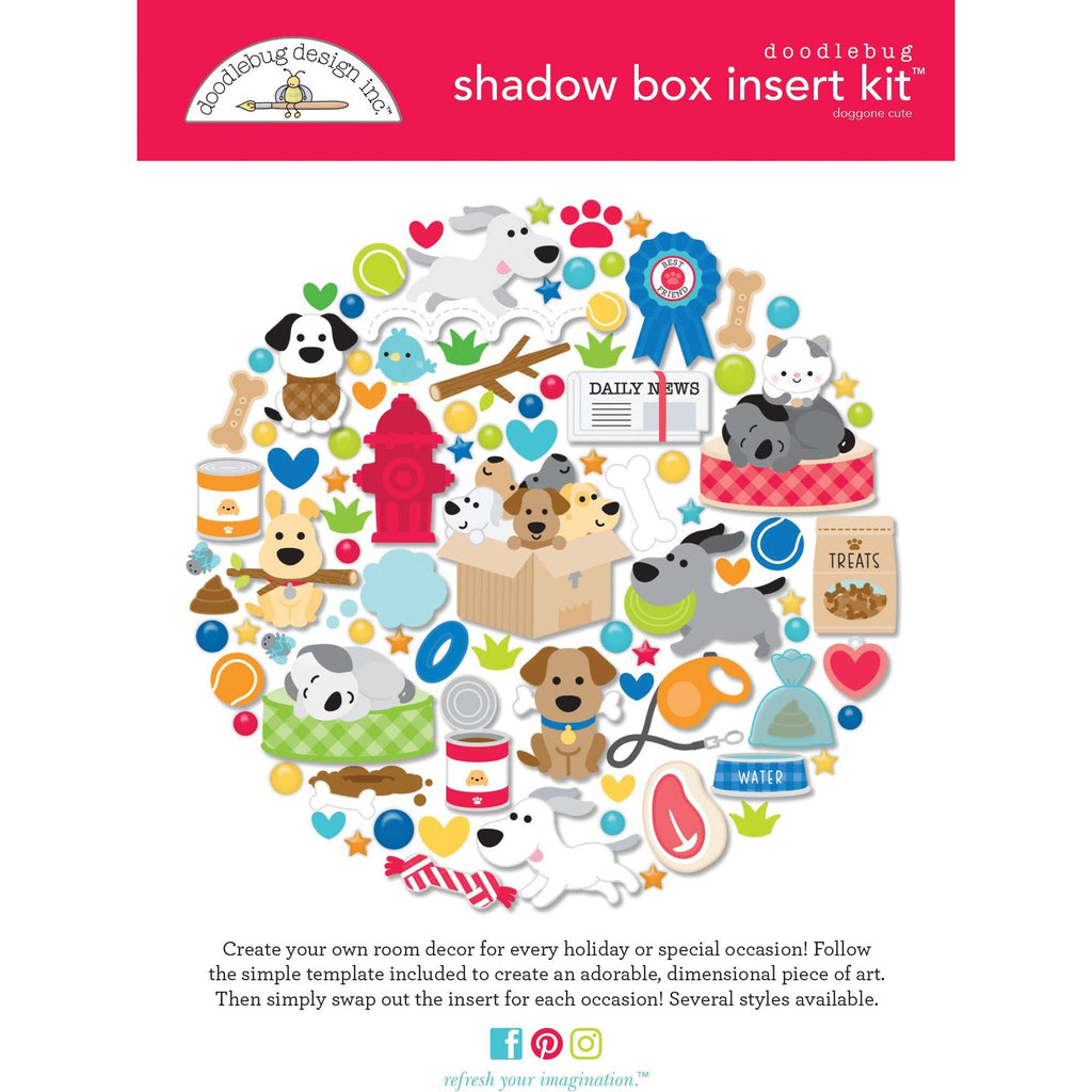 Doodlebug Doggone Cute Shadowbox Kit 8131