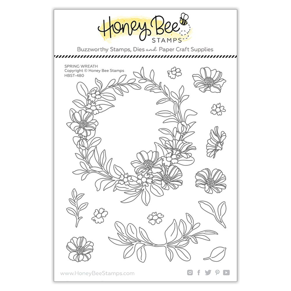 Honey Bee Spring Wreath Clear Stamp Set hbst-480