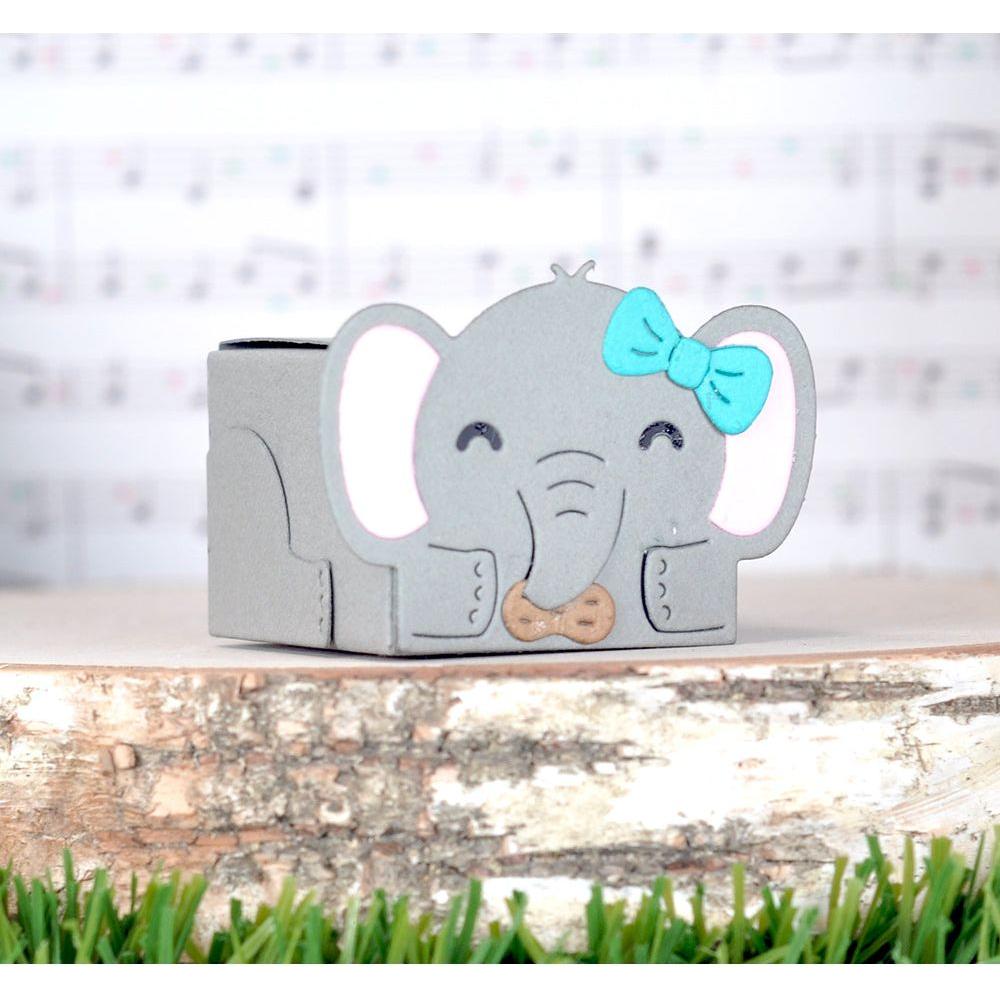 Lawn Fawn Tiny Gift Box Elephant Add-On Dies lf3100 3D Elephant Gift