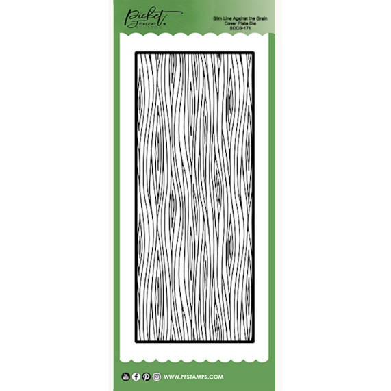 Picket Fence Studios Slim Line Against The Grain Cover Plate Die sdcs171