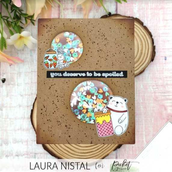 Picket Fence Studios Animal Crackers You Deserve To Be Spoiled Clear Stamps ac104 you deserve to be spoiled