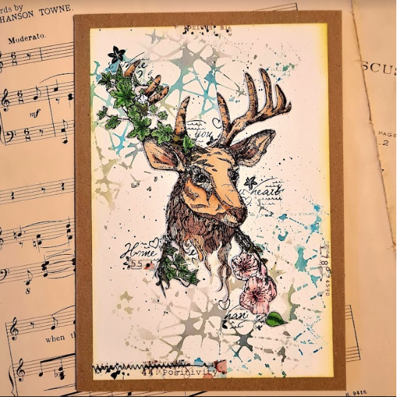 AALL & Create Crystal Woods A4 Clear Stamps aall864 deer