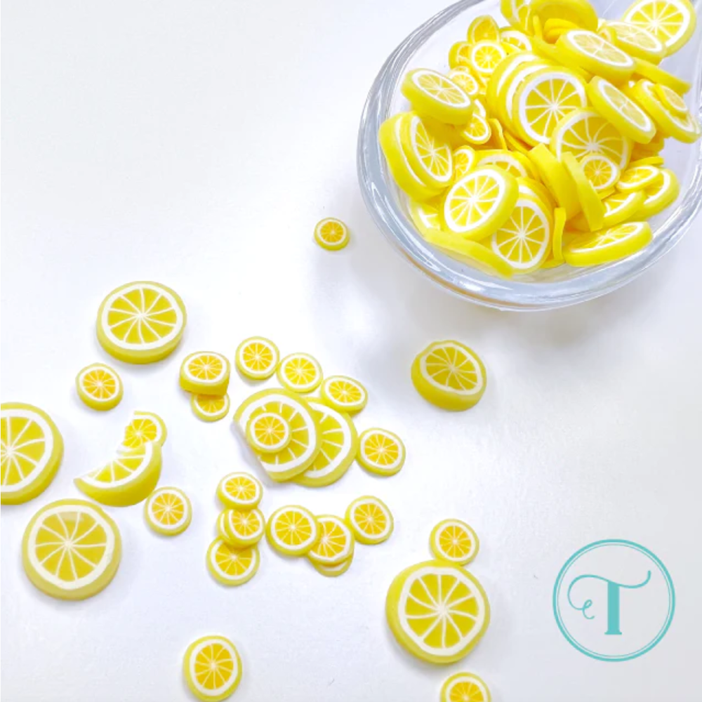 Trinity Stamps Lemonade Stand Embellishment Box tsb-263 clay lemon slices