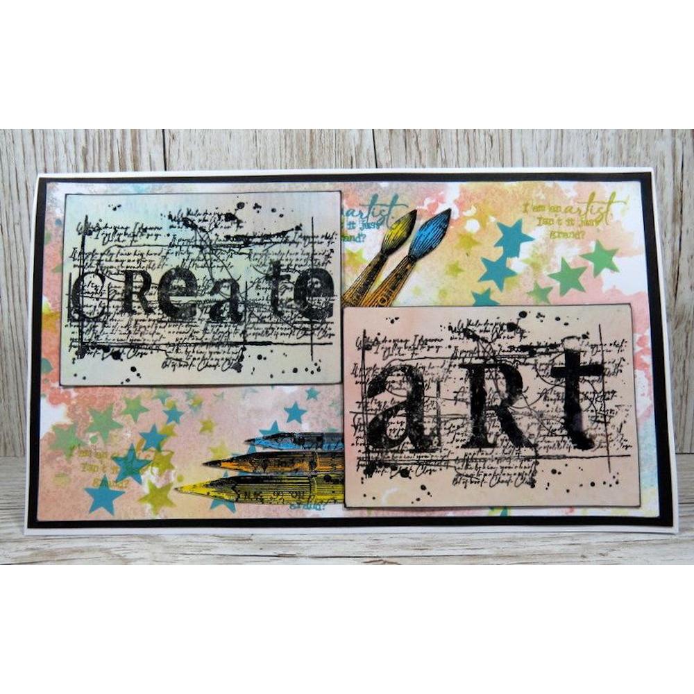 AALL & Create Create Cursive A7 Clear Stamp aall921 stars