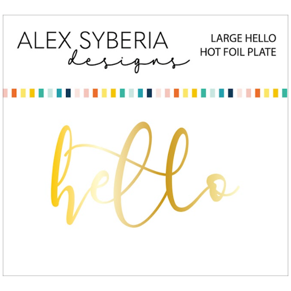 Alex Syberia Designs Large Hello Hot Foil Plate asdhf74