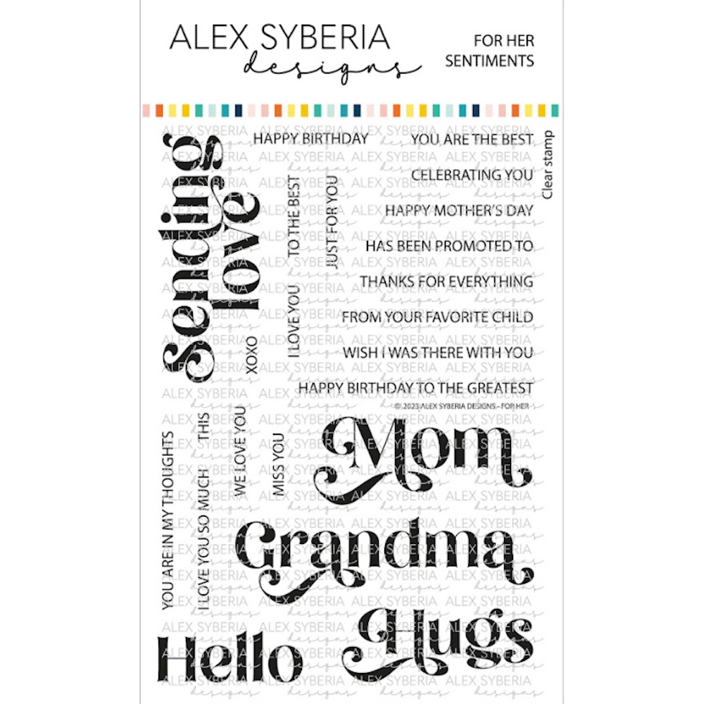 Alex Syberia Designs For Her Sentiments Clear Stamp Set asdsta71