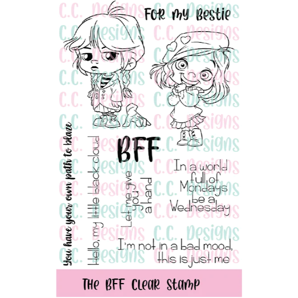 C.C. Designs The BFF Clear Stamp Set ccd0322