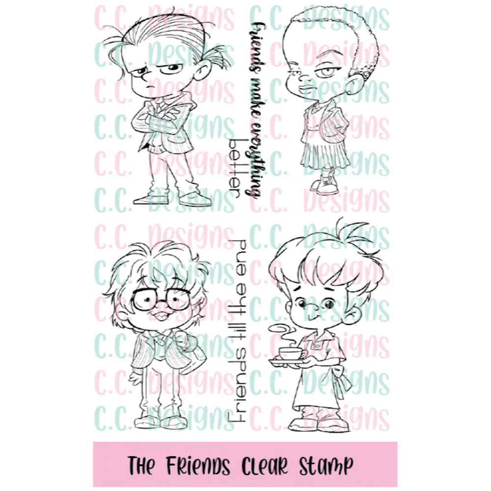 C.C. Designs The Friends Clear Stamp Set ccd0324