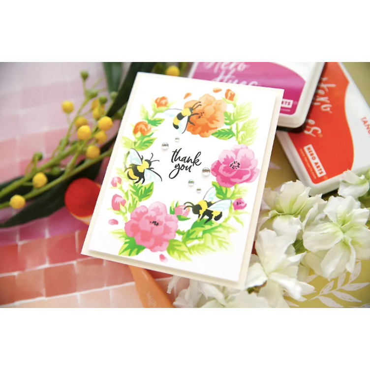 Hero Arts - Clear Photopolymer Stamps - Floral Journaling