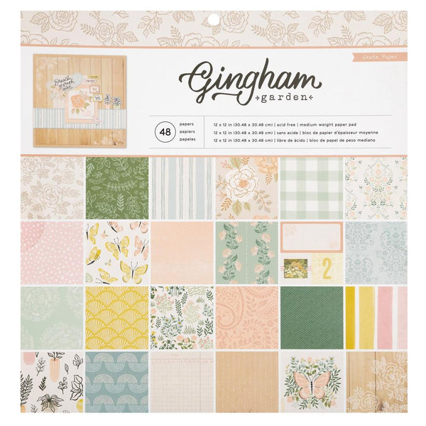 Crate Paper - Gingham Garden Collection - Clear Acrylic Stamps