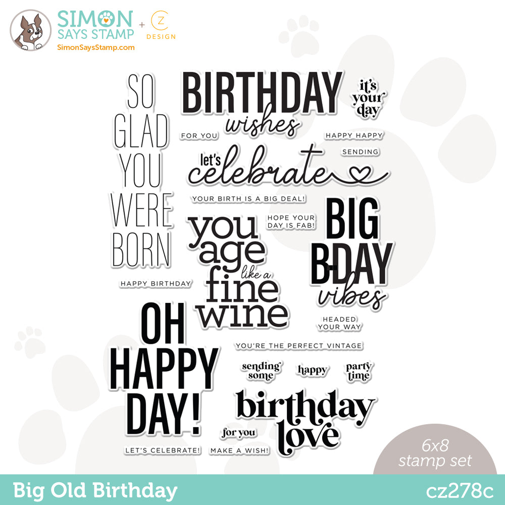 Birthday Stamps for card making, tags, tickets, circles, sentiments & verses