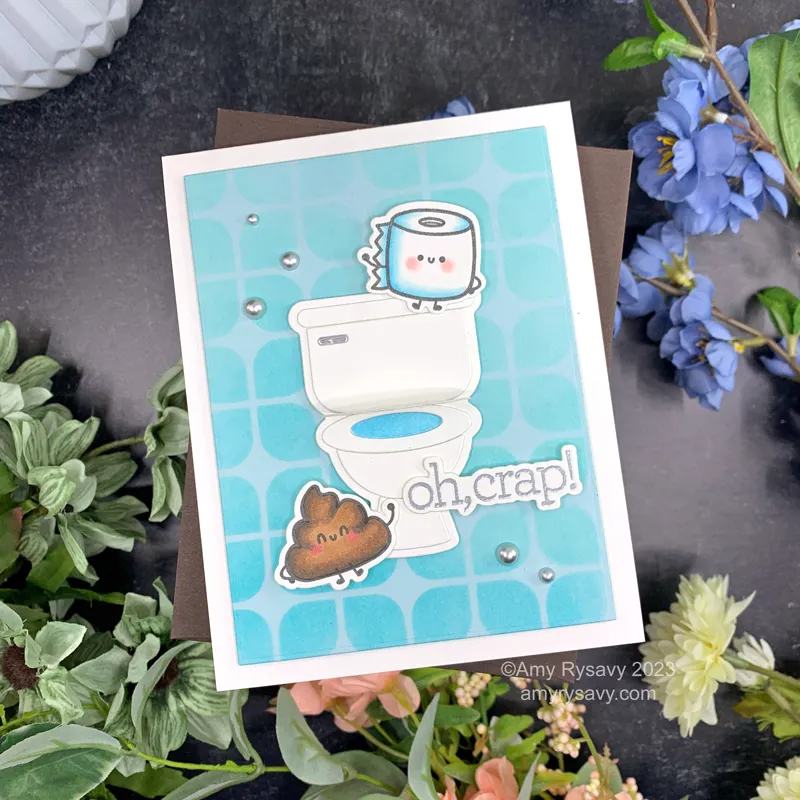 CZ Design Wafer Dies Giggles And czd197c Potty Humor Card | color-code:ALT03