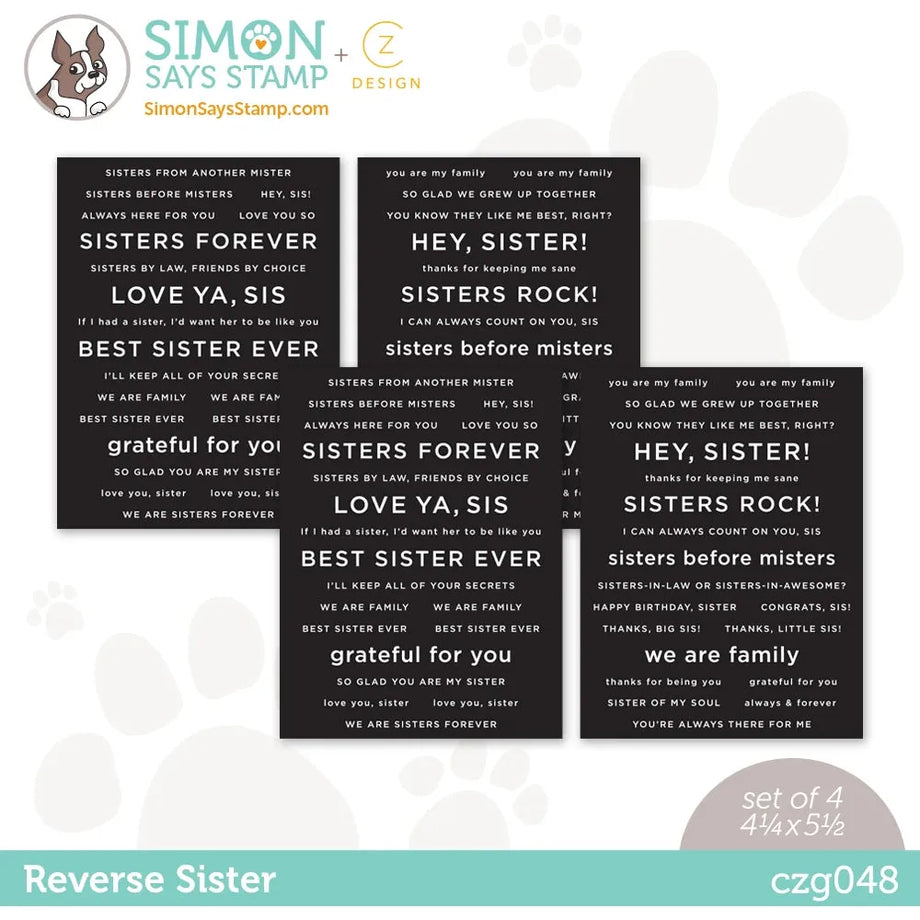 Simon Says Stamp Sentiment Strips Reverse Sister czg048 Beautiful Days