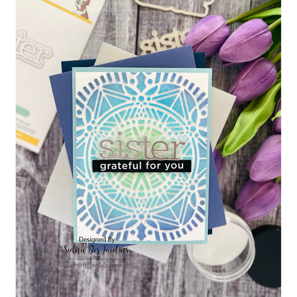 CZ Design Sentiment Strips Reverse Sister Sister Card | color-code:ALT05