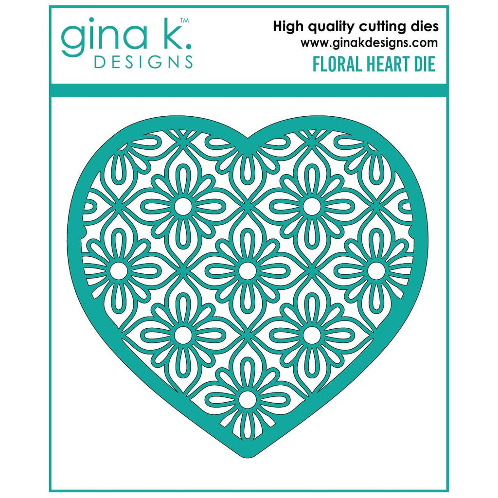 Gina K Designs Floral Heart Die Cut die0292