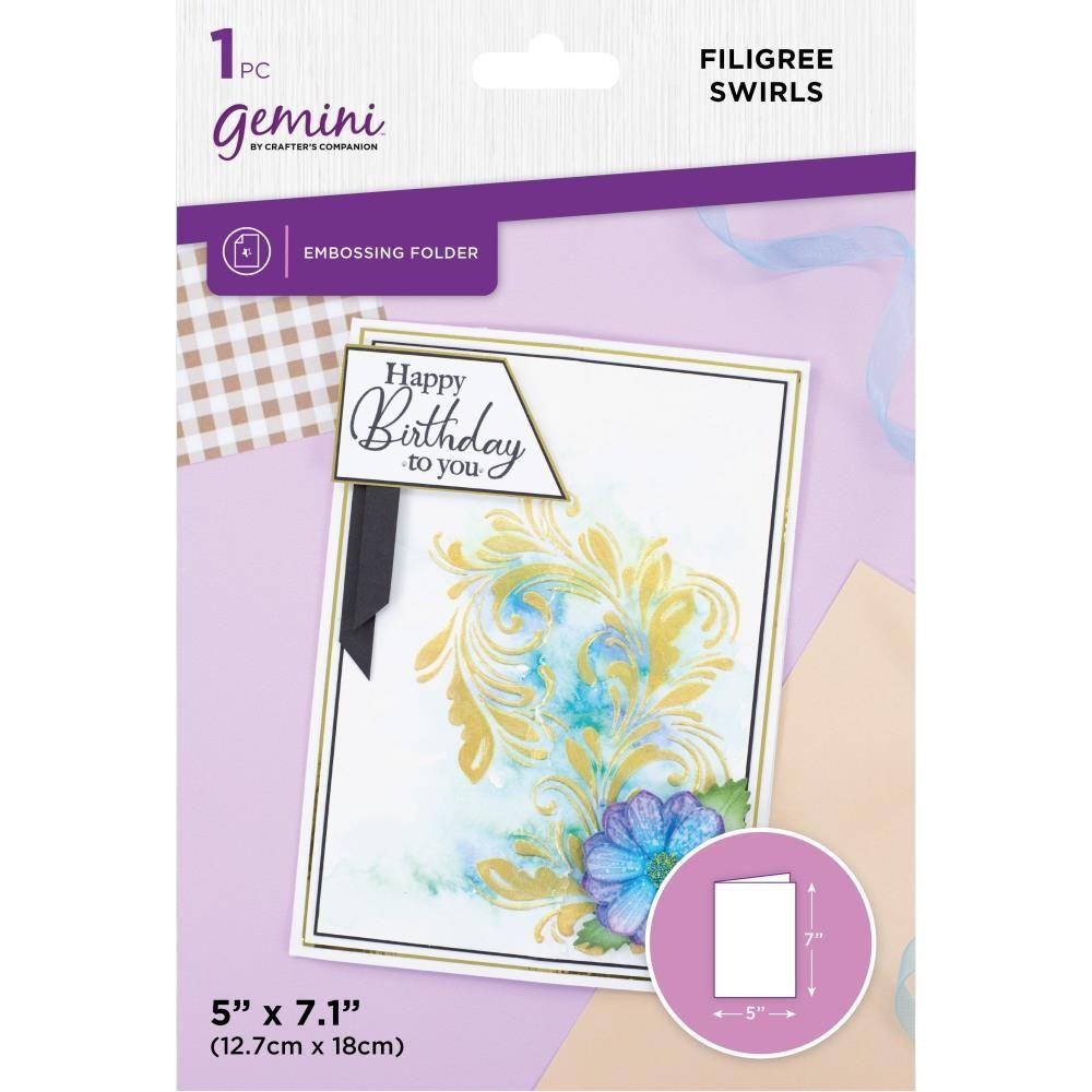 Gemini Filigree Swirls 5 x 7 2D Embossing Folder gem-ef5-filswir