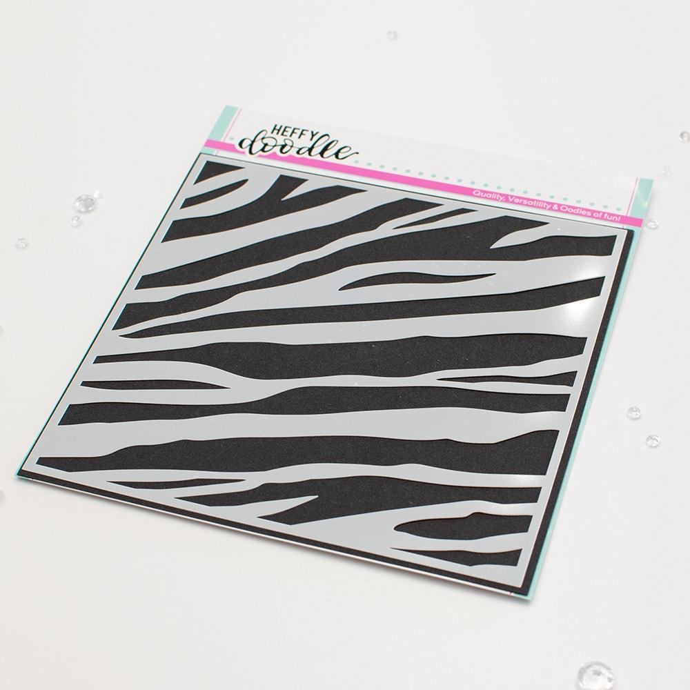 Heffy Doodle Zebra Stripe Stencil hfd0489