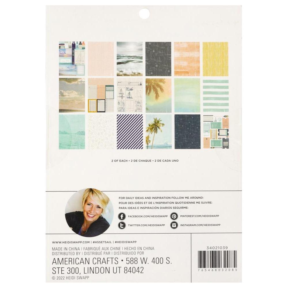 Heidi Swapp Set Sail 6 x 8 Paper Pad hs021039 - Back