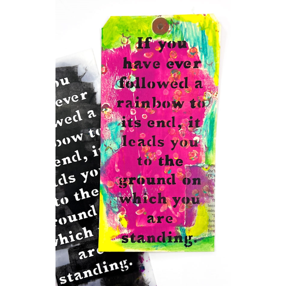 Stencilgirl Rainbow Quotes Stencil L956 | Stencilgirl Products | Crafting & Stamping Supplies from Simon Says Stamp