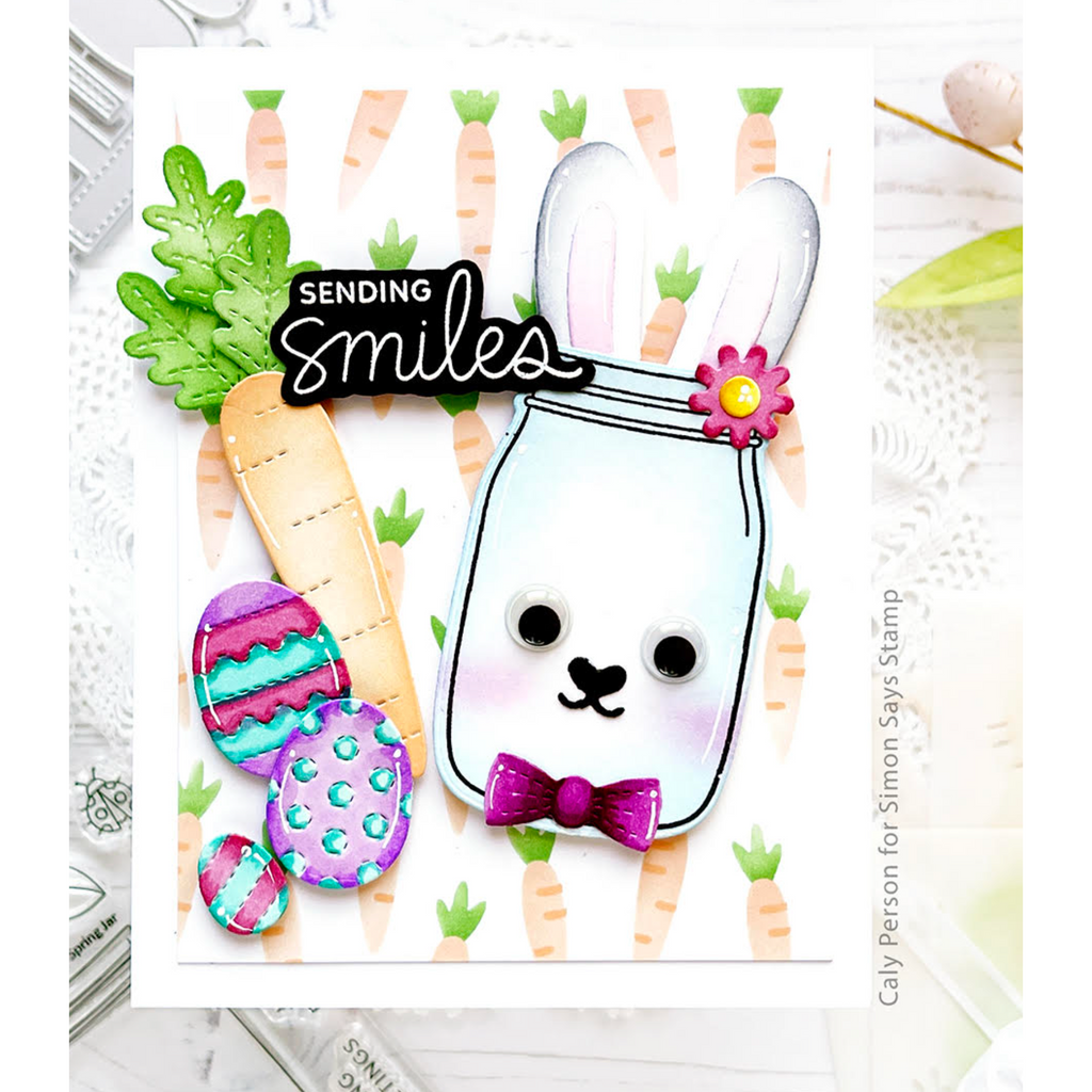 Pretty Pink Posh Layered Carrots Stencils bunny | color-code:ALT01