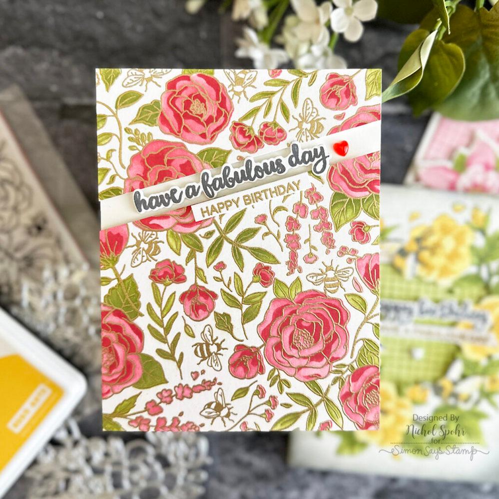 Hero Arts Color Layering Roses Stencils SA228 fabulous day | color-code:ALT1